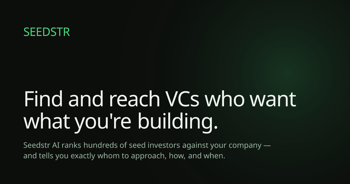 I built AI tool to find the right VCs and it saved me weeks